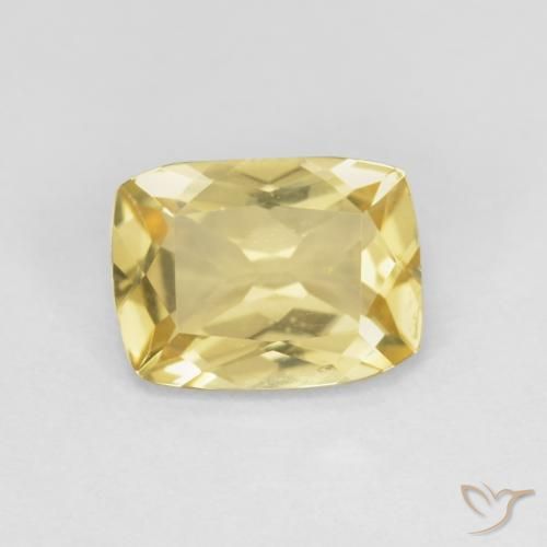 Berillo Giallo caldo naturale da 1.31 ct, Cuscino, VVS-VS