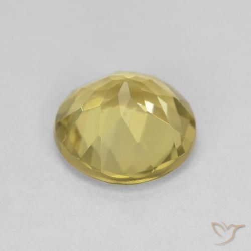 Berillo Giallo medio naturale da 1.24 ct, Rotondo, VVS-VS