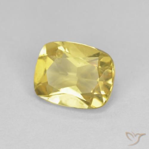Berillo Giallo miele chiaro naturale da 1.33 ct, Cuscino, VVS-VS