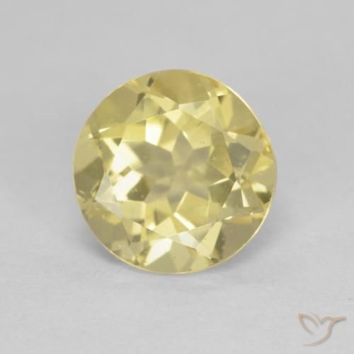 Berillo Oro chiaro naturale da 2.06 ct, Rotondo, VVS-VS