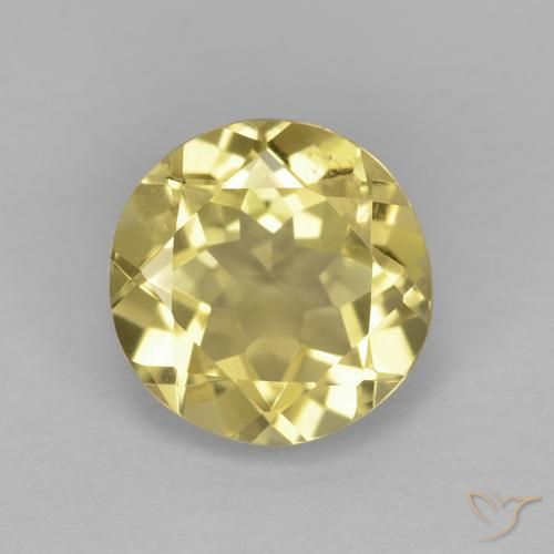 1.89ct Naturale Giallo chiaro Berillo, Rotondo, VVS-VS