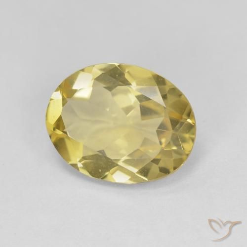 Berillo Giallo dorato chiaro naturale da 2.69 ct, Ovale, VVS