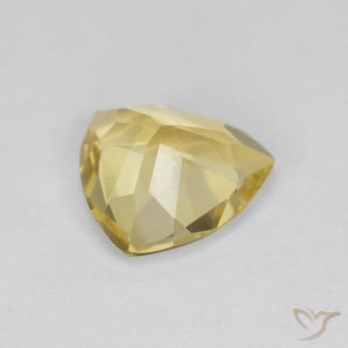 Berillo Giallo medio-chiaro naturale da 1.47 ct, Taglio trillion, VVS
