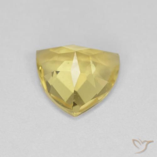 Berillo Giallo medio-chiaro naturale da 1.41 ct, Taglio trillion, VVS