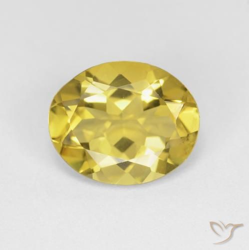 2.78ct Naturale Giallo brunastro Berillo, Ovale, VVS