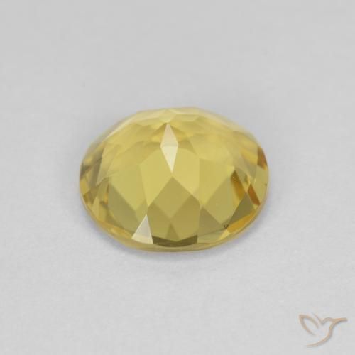 Berillo Giallo medio-chiaro naturale da 1.48 ct, Rotondo, VVS