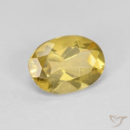 Berillo Giallo medio naturale da 1.58 ct, Ovale, VVS