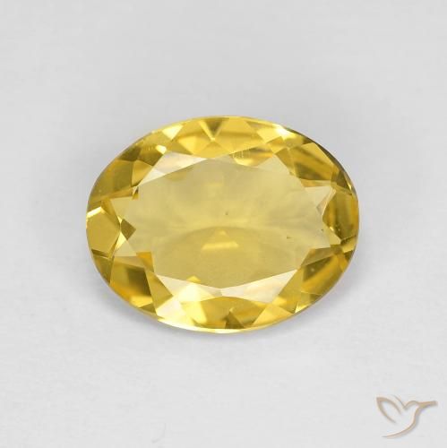 2.11ct Naturale Giallo Toscana Berillo, Ovale, VVS-VS