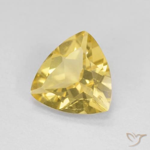 Berillo Giallo Toscana naturale da 1.28 ct, Taglio trillion, VVS-VS