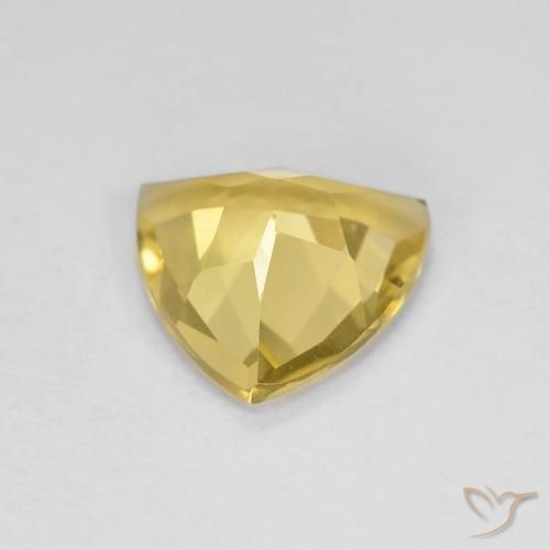 Berillo Giallo Toscana naturale da 1.28 ct, Taglio trillion, VVS-VS