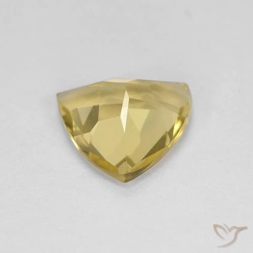Berillo Giallo Toscana naturale da 1.28 ct, Taglio trillion, VVS-VS