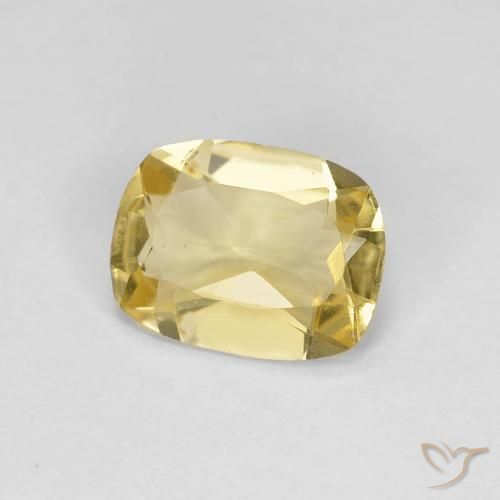 Berillo Giallo chiaro naturale da 1.06 ct, Cuscino, VVS-VS