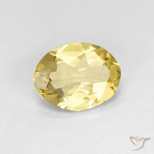 Berillo Giallo pallido naturale da 1.53 ct, Ovale, VS