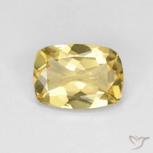 1.34ct Naturale Giallo Toscana Berillo, Cuscino, VVS