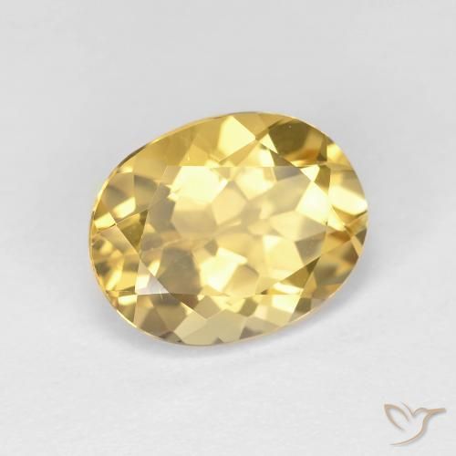 Berillo Dorato naturale da 3.20 ct, Ovale, VVS-VS