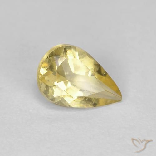 Berillo Giallo Toscana naturale da 0.61 ct, Forma a pera, VS