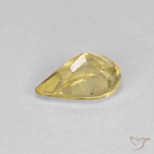 Berillo Giallo Toscana naturale da 0.61 ct, Forma a pera, VS
