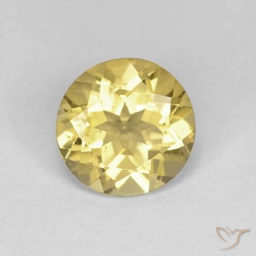 1.16ct Naturale Giallo Toscana Berillo, Rotondo, VS