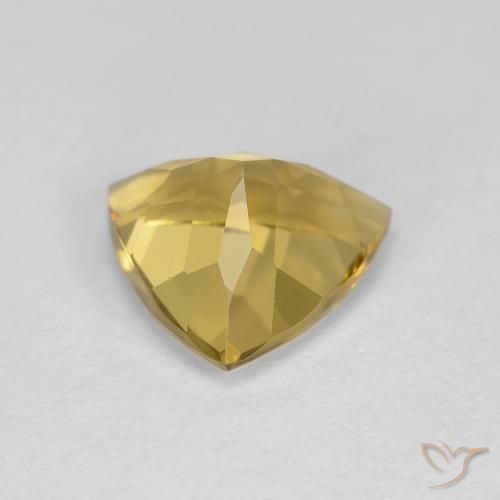 Berillo Oro chiaro naturale da 2.07 ct, Taglio trillion, VVS-VS