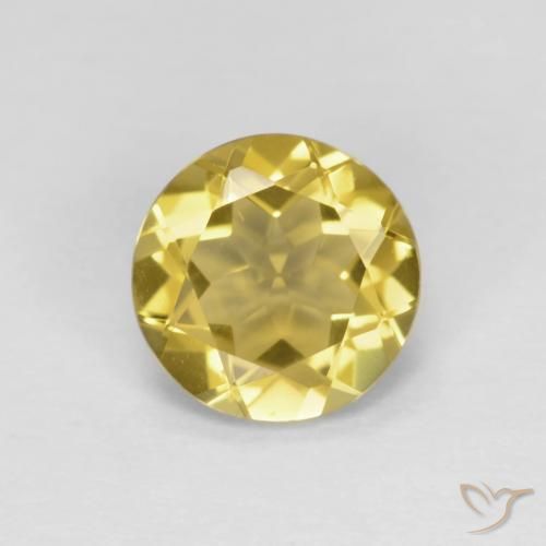 1.09ct Naturale Giallo dorato chiaro Berillo, Rotondo, VVS-VS