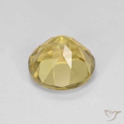 Berillo Giallo chiaro naturale da 1.48 ct, Rotondo, VVS-VS