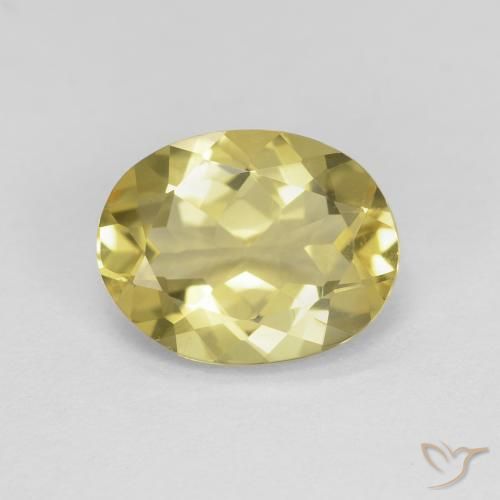 2.04ct Naturale Giallo brunastro Berillo, Ovale, VVS