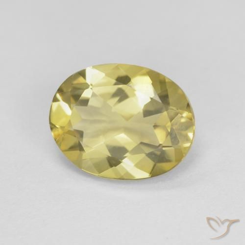 Berillo Giallo brunastro naturale da 2.04 ct, Ovale, VVS