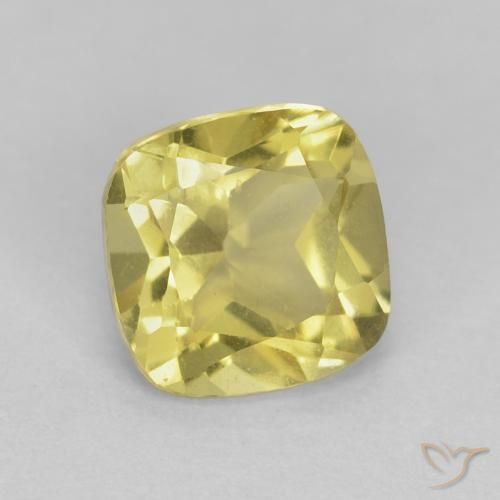 Berillo Giallo medio naturale da 0.88 ct, Cuscino, VVS