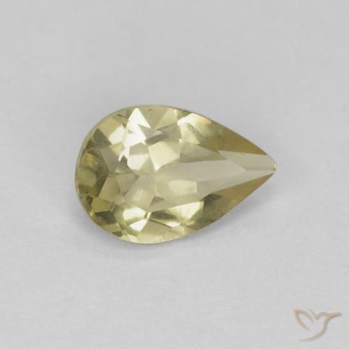 Berillo Giallo medio naturale da 0.48 ct, Forma a pera, VS