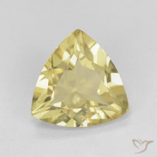 1.39ct Naturale Giallo caldo Berillo, Taglio trillion, VS