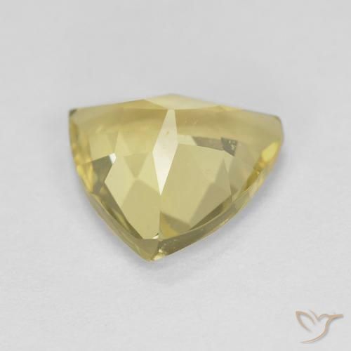 Berillo Giallo caldo naturale da 1.39 ct, Taglio trillion, VS