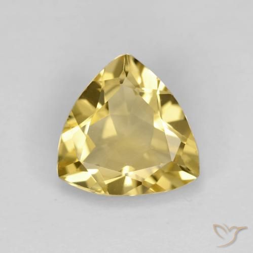 Berillo Dorato naturale da 1.80 ct, Taglio trillion, VVS