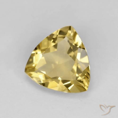Berillo Dorato naturale da 1.80 ct, Taglio trillion, VVS