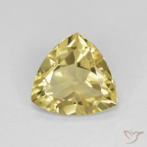 1.77ct Naturale Giallo medio Berillo, Taglio trillion, VVS