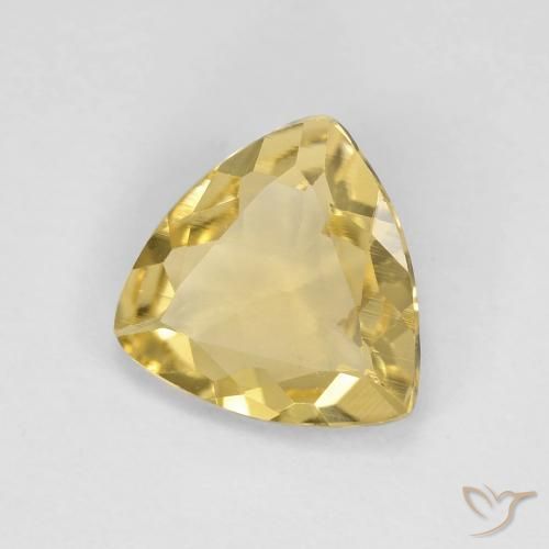 Berillo Oro chiaro naturale da 1.54 ct, Taglio trillion, VVS