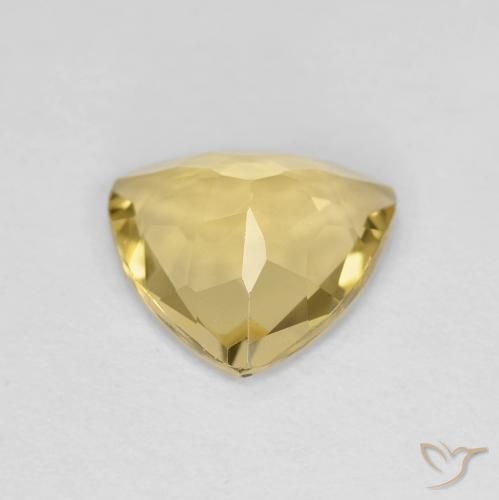 Berillo Oro chiaro naturale da 1.54 ct, Taglio trillion, VVS