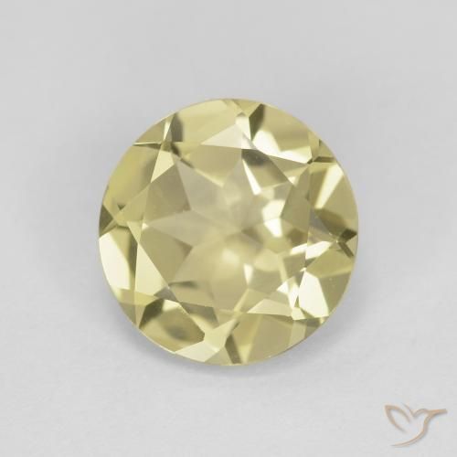 Berillo Giallo medio naturale da 1.70 ct, Rotondo, VVS