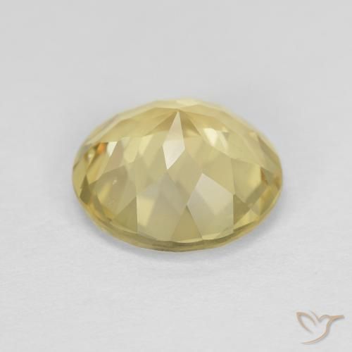 Berillo Giallo Digione molto chiaro naturale da 2.37 ct, Rotondo, VVS