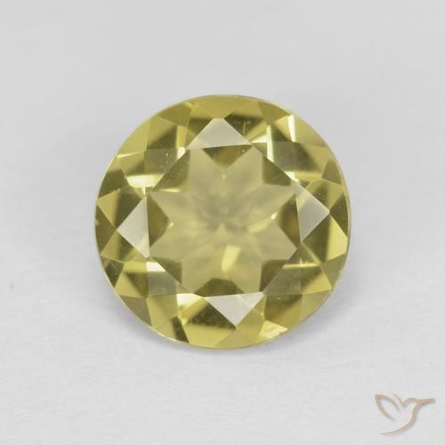 1.19ct Naturale Giallo medio Berillo, Rotondo, VVS