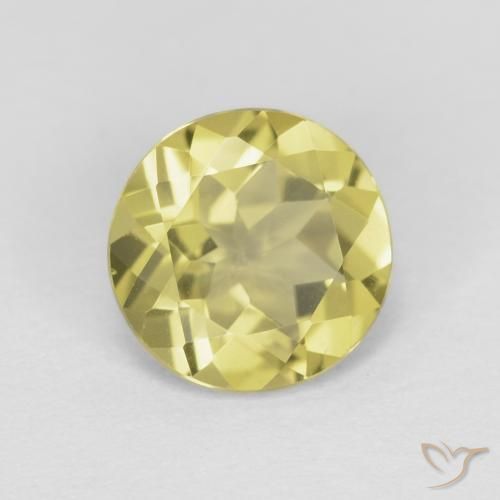 Berillo Giallo medio naturale da 1.19 ct, Rotondo, VVS
