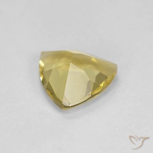 Berillo Giallo terroso naturale da 0.98 ct, Taglio trillion, VS