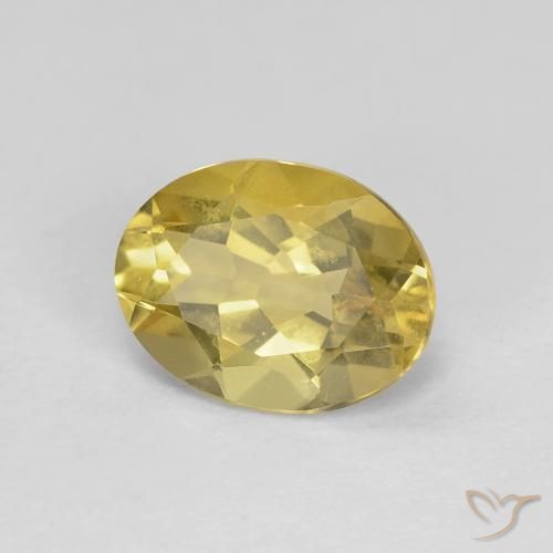 Berillo Giallo di Digione naturale da 1.74 ct, Ovale, VS