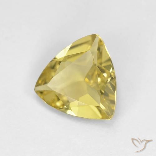 Berillo Giallo caldo naturale da 1.22 ct, Taglio trillion, VS
