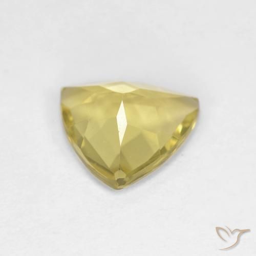 Berillo Giallo caldo naturale da 1.22 ct, Taglio trillion, VS
