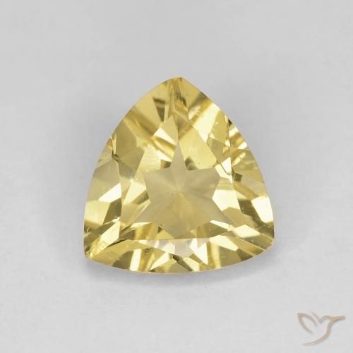 1.37ct Naturale Giallo caldo Berillo, Taglio trillion, VS