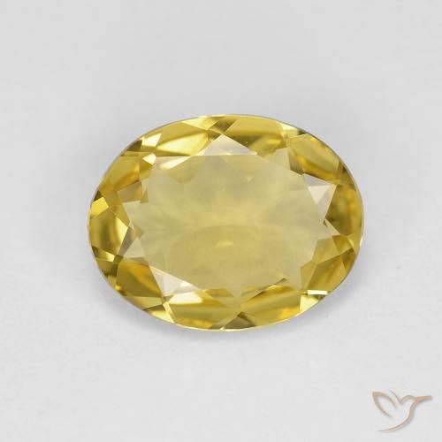 2.47ct Naturale Giallo di Digione Berillo, Ovale, VVS