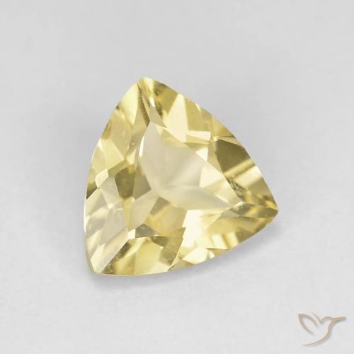 Berillo Giallo caldo naturale da 1.34 ct, Taglio trillion, VS
