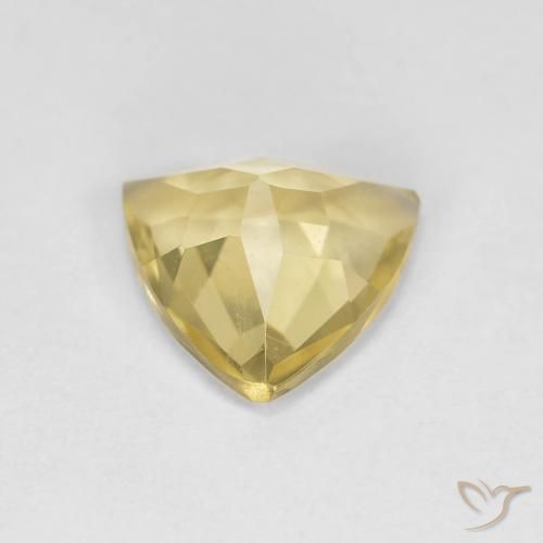 Berillo Giallo caldo naturale da 1.34 ct, Taglio trillion, VS