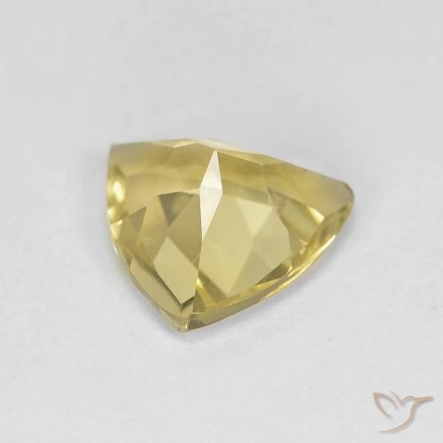 Berillo Giallo miele chiaro naturale da 1.40 ct, Taglio trillion, VS