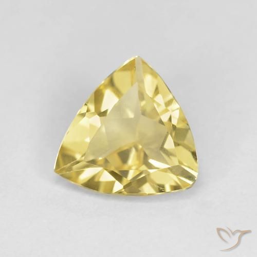 1.19ct Naturale Giallo chiaro Berillo, Taglio trillion, VS